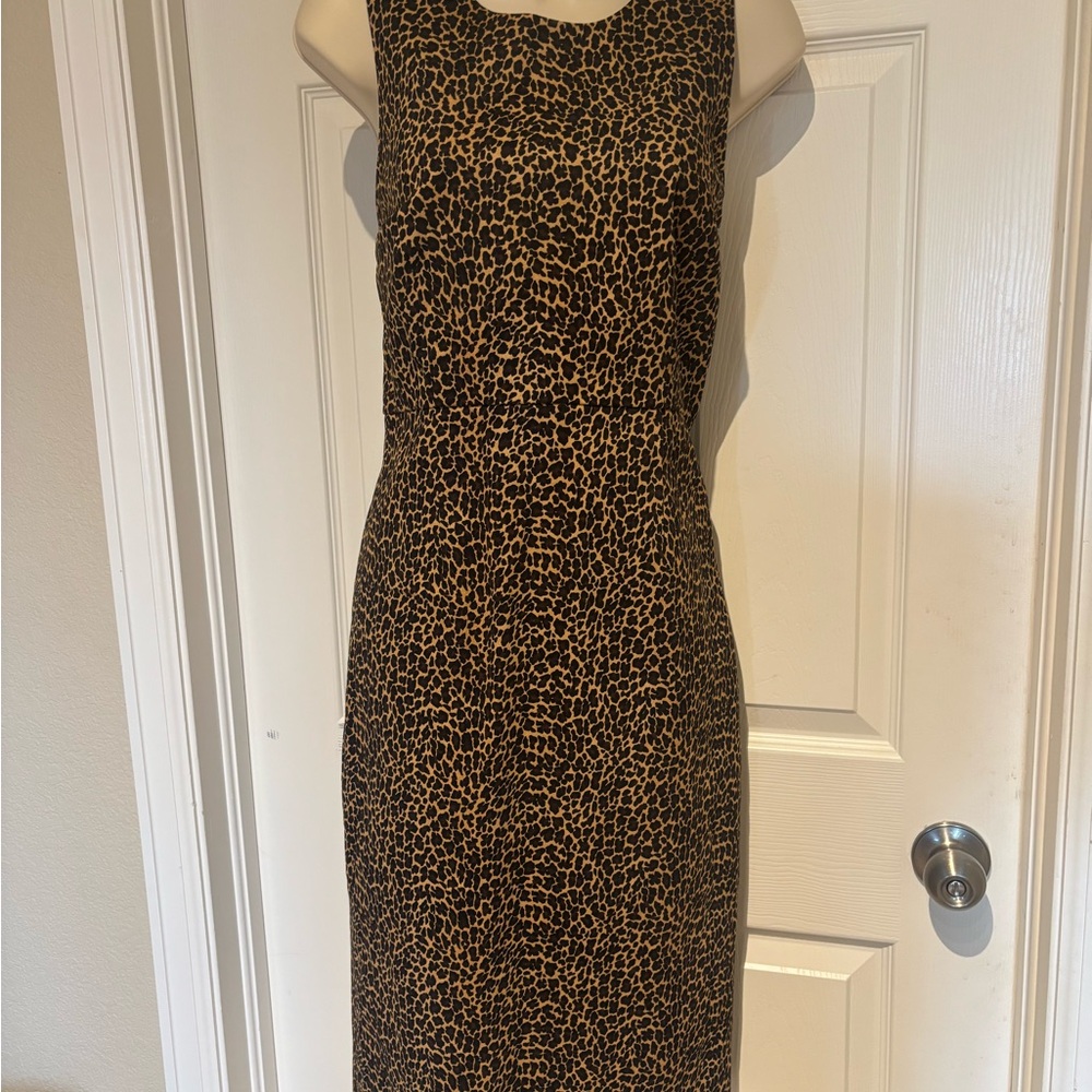 J Crew NWT Leopard Print Sleeveless Dress